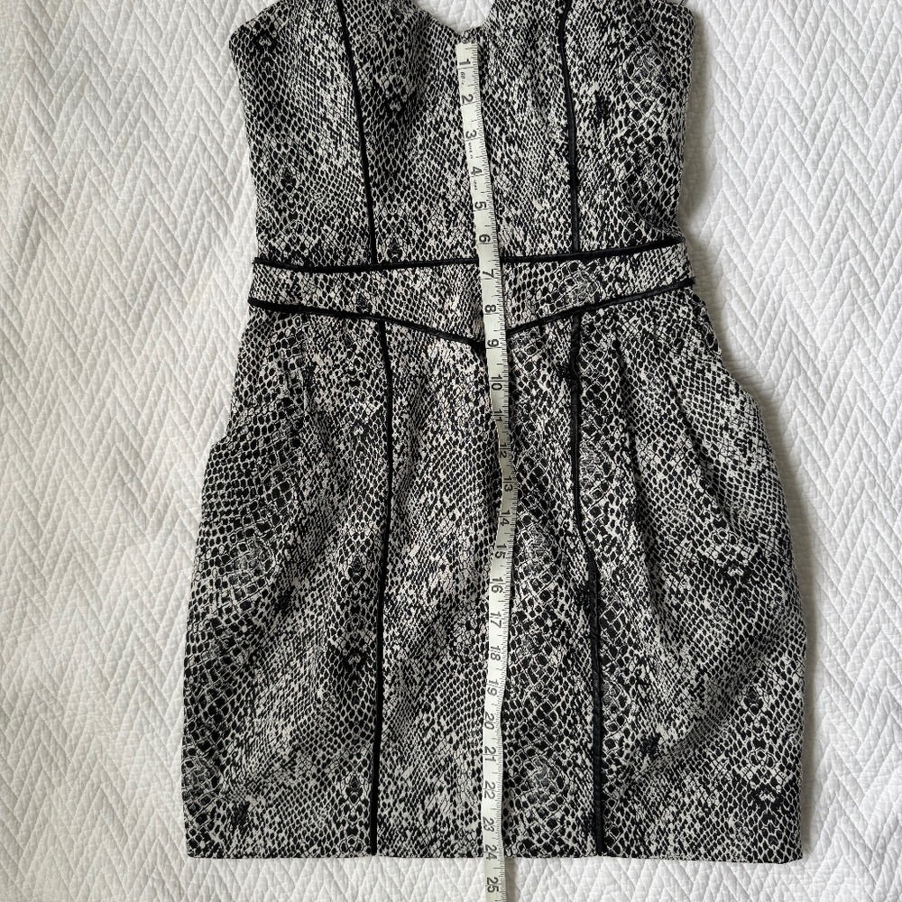 Guess Strapless Snake Print Dress Size 4 Vintage - Picture 11 of 11